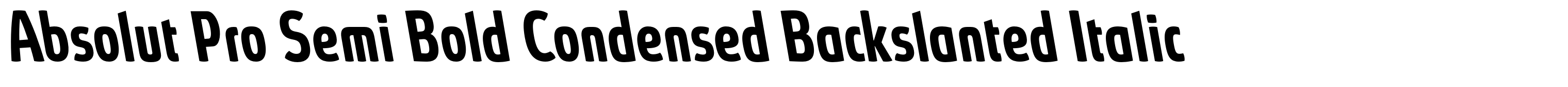 Absolut Pro Semi Bold Condensed Backslanted Italic